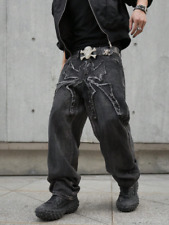 Herren schwarze Baggy Jeans