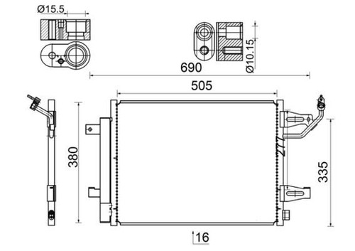Mahle 509 000s kondensator - ac,