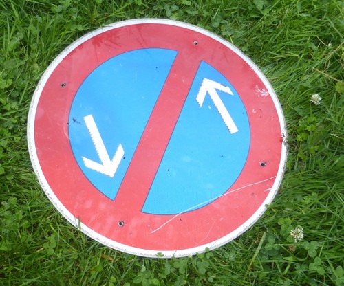 Altes verkehrsschild schild - altes,