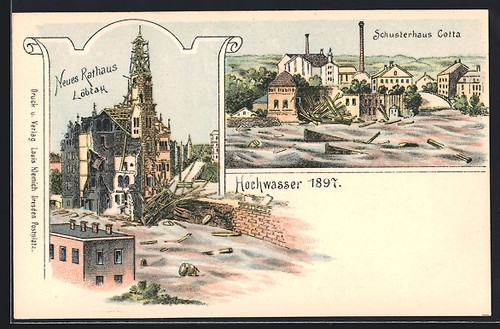 Lithographie dresden cotta - lithographie, dresden-cotta
