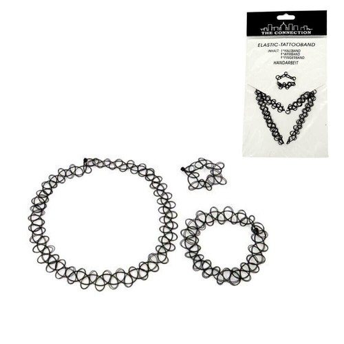 Tattoo 3er set choker - tattoo, choker-kette