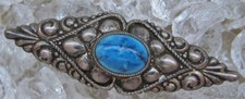 antike Brosche mit Türkis aus