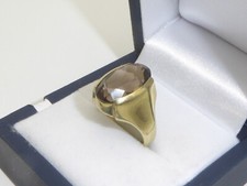 333 Gold Ring Rauchtopas Topas