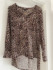Comma Bluse Leo lang neu Größe 34 braun