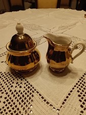 BAVARIA Porzellan 2 teilg. Zucker- Milch Set Farbe Elfenbein / Gold