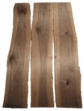 3x Walnuss Holz Nussbaumholz 101x16-22cm x 18mm #V2
