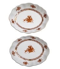 2 Schalen HEREND Apponyi orange 22cm - #43