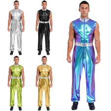 Herren glänzender jumpsuit - herren,