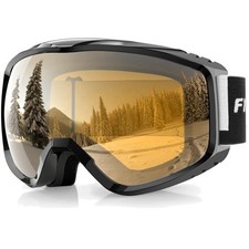 Skibrille Erwachsenen, OTG, Anti-Fog, UV-Schutz, Snowboardbrille, Helm