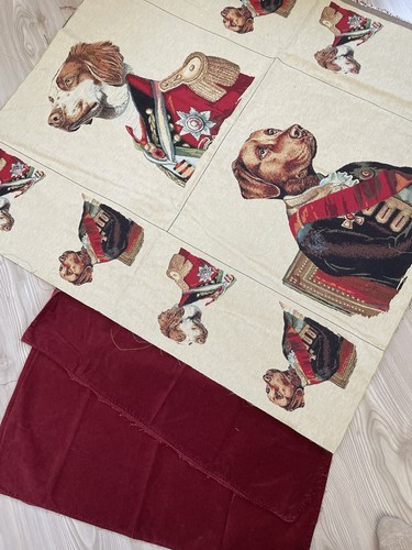 Neu gobelin samt stoff hund - gobelin, +