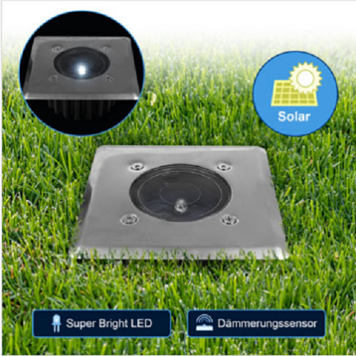 Led solar bodeneinbauleuchte - led,