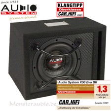 AUDIO SYSTEM X06 EVO BR 165mm Bassreflex Subwoofer Gehäuse 500 Watt Auto Bassbox