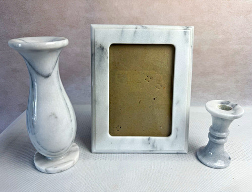 Marmor deko set teilig - set, vase