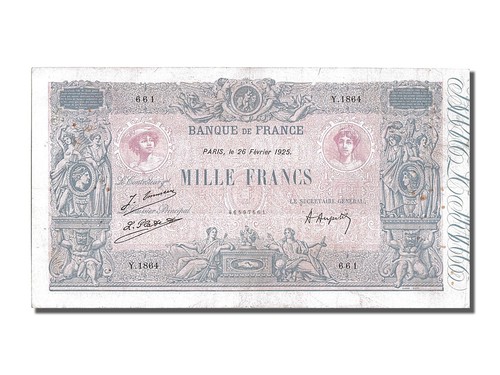 Geldschein frankreich 1000 - geldschein,, frankreich,
