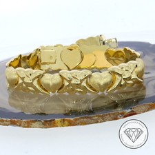 SONDERAKTION WERT 2.570,- Herz / Heart Damen Armband 585 Gold 14k 14 KT XXYY