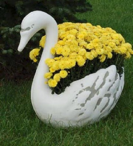 Schwan pflanzkorb - schwan, (s112)