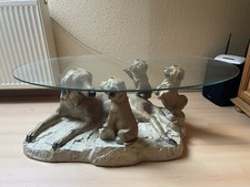 Glastisch Fuß Hündin Mit Welpen