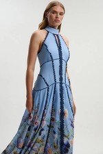 Karen Millen Maxikleid blau