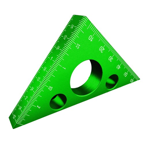 Aluminium dreieck lineal - aluminium, 45