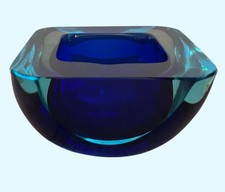 Murano blau Glas quadratisch