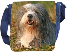 BEARDED Collie - SCHULTERTASCHE Tasche Umhängetasche JEANS Baumwolle - BDC 02