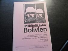 Militärdiktatur Bolivien, Hochschule Bundeswehr Heft 1981