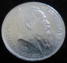 MDS DEUTSCHES REICH KAISERREICH DREI 3 MARK 1911 D "LUITPOLD BAYERN", SILBER #