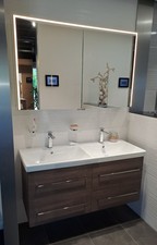 Villeroy & Boch + Herzbach Doppel-Waschtisch-Möbel-Kombi - Breite 120cm