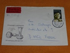 Graham Bell Telefon Fernsprecher DDR Bahnpost Expres Brief Torgelow Freren 1989
