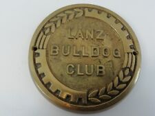 Plakette Lanz Bulldog Club Messing Guss? Traktor Oldtimer Trecker Emblem Schild