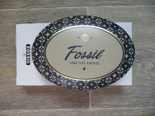 Fossil blechdose oval - oval, metall