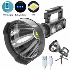 LED Handscheinwerfer Camping Suchscheinwerfer USB Taschenlampe Super hell Licht