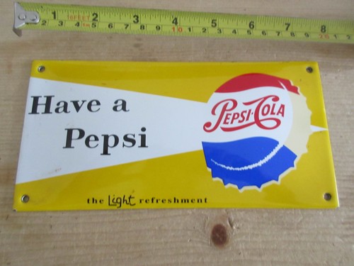 Vintage pepsi cola emailschild - pepsi,