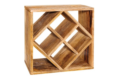 Weinregal mangoholz klein x - mangoholz, 40