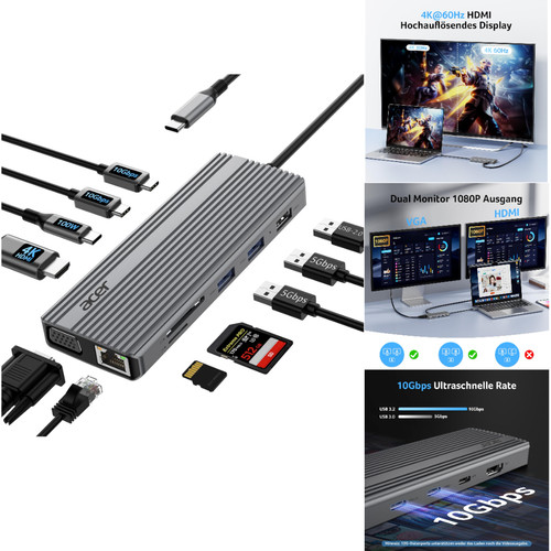 Usb dockingstation in 1 - dockingstation, 11