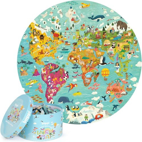 Boppi rundpuzzle weltkarte - boppi, –