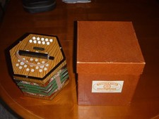 Konzertina DDR Knopfakkordeon 20 Knöpfe Concertina Made in GDR + orig.Karton TOP