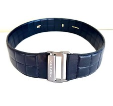 Orig. CHANEL Gürtel Taillengürtel Leder Schwarz Schokobar Serie Gr 75 5 Cm Breit