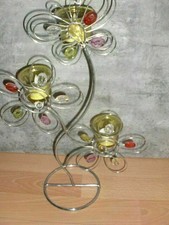 Teelichthalter Kerzenständer Elambia QVC flammenlose Kerzen benutzter Zustand