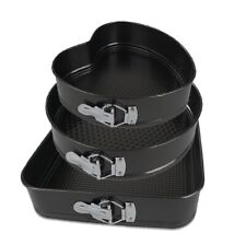 3er Set Backform Springformen Herzform Kuchenform Rundform Backofen Kuchen Torte