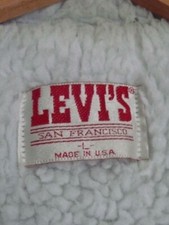 LEVI'S SHERPA TRUCKER JACKET L made in SAN FRANCISCO-USA! schwarz 80'S&ULTRARAR!