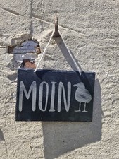 Schiefertafel Mit Gravur Deko Schild Moin Küste Möve Ostsee Garten Haustür Meer