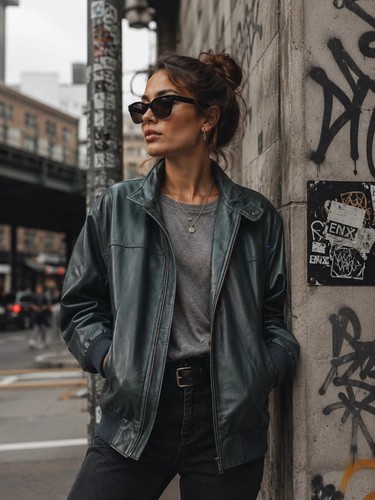 Damen leder jacke rover - jacke, &