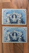 Alte Geldscheine: 2 Stück Deutschland 1908: 100 Mark