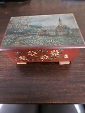 kleine bemalte rechteckige Truhe oder Schmuckkästchen..Maße siehe Bilder