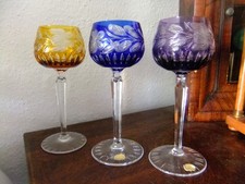 3 Tritschler Winterhalder Bleikristall Überfangrömer - 19 cm