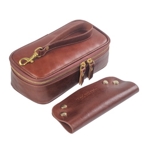 Leder pfeifentasche - leder,