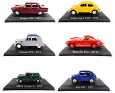Sammlung 6 Modellautos Citroën Peugeot Fiat Mercedes 1:43 Miniatur Diecast LRBA3