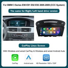 8,8" Wireless CarPlay Touchscreen für BMW 3er E90 E91 E92 E93 05-2011 CCC