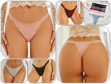 7 x Spitzen Baumwoll String Tanga Strings Wäsche-Set Damen Dessous GoGo rot